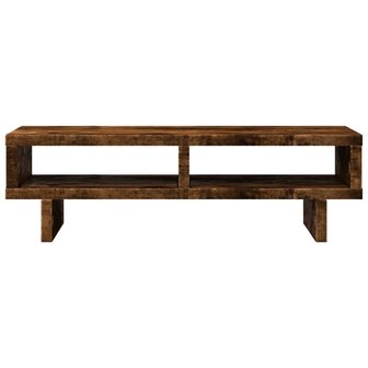 Monitorstandaard 50x27x15 cm bewerkt hout gerookt eikenkleurig 4