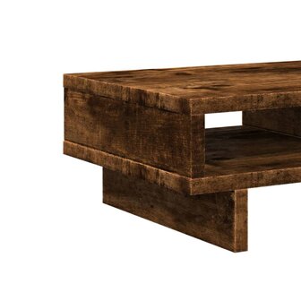 Monitorstandaard 50x27x15 cm bewerkt hout gerookt eikenkleurig 7