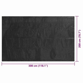 Zwembadhoes 300x200 cm PE zwart 6
