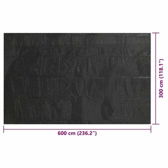 Zwembadhoes 600x300 cm PE zwart 6