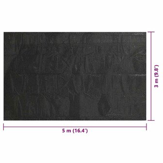 Zwembadhoes rechthoekig 500x300 cm PE zwart 6
