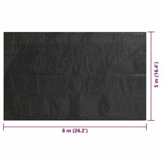 Zwembadhoes rechthoekig 800x500 cm PE zwart 6
