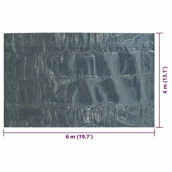 Zwembadfolie solar drijvend 600x400 cm PE zwart en blauw 6
