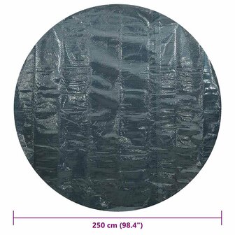 Zwembadfolie solar drijvend 250 cm PE zwart en blauw 6