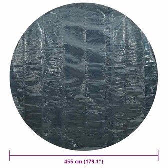 Zwembadfolie solar drijvend 455 cm PE zwart en blauw 6
