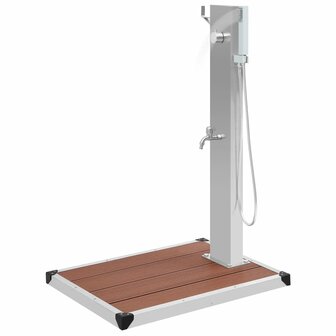 Buitendouche met bak HKC roestvrij staal 4