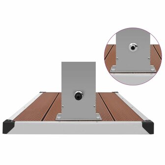 Buitendouche met bak HKC roestvrij staal 9