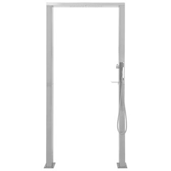 Buitendouche met dubbele jets roestvrij staal 4