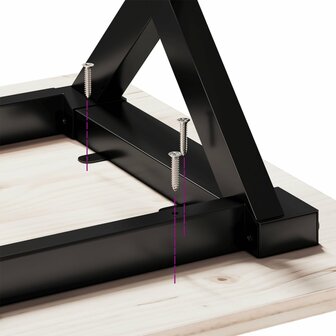 Salontafelpoten X-frame 70x30x43 cm staal 8