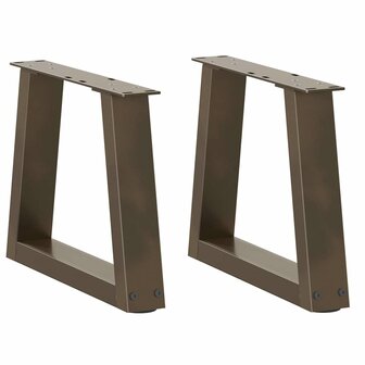 Salontafelpoten 2 st V-vormig 40x(30-31,3) cm staal naturel 1