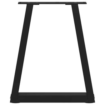 Salontafelpoten 2 st V-vormig 28x(42-43,3) cm staal zwart 5