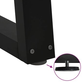 Salontafelpoten 2 st V-vormig 28x(42-43,3) cm staal zwart 9