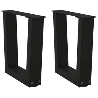 Salontafelpoten 2 st V-vormig 30x(30-31,3) cm staal zwart 1