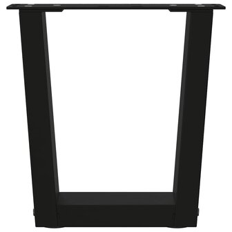 Salontafelpoten 2 st V-vormig 30x(30-31,3) cm staal zwart 5