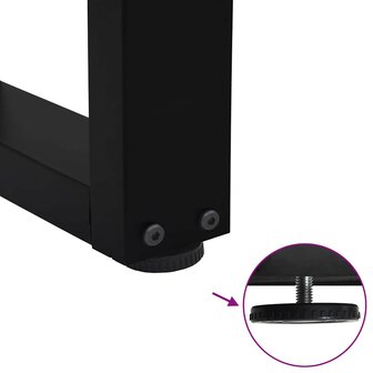 Salontafelpoten 2 st V-vormig 30x(30-31,3) cm staal zwart 9