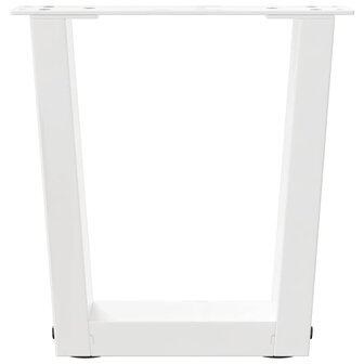 Salontafelpoten 2 st V-vormig 30x(30-31,3) cm staal wit 5
