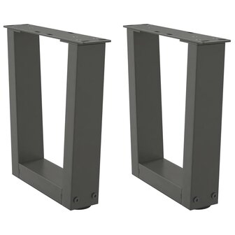 Salontafelpoten 2 st V-vormig 40x(30-31,3) cm staal antraciet 1