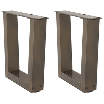 Salontafelpoten 2 st V-vormig 40x(30-31,3) cm staal naturel 1