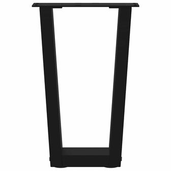 Salontafelpoten 2 st V-vormig 28x(42-43,3) cm staal zwart 5