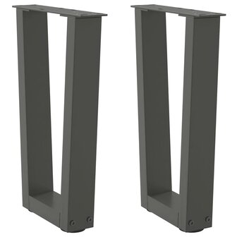 Salontafelpoten 2 st V-vormig 28x(42-43,3) cm staal antraciet 1
