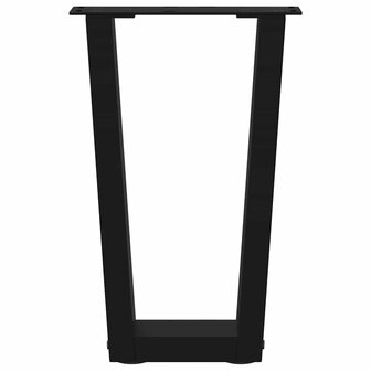 Salontafelpoten 2 st V-vormig 38x(42-43,3) cm staal zwart 5