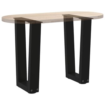Salontafelpoten 2 st V-vormig 38x(42-43,3) cm staal zwart 8