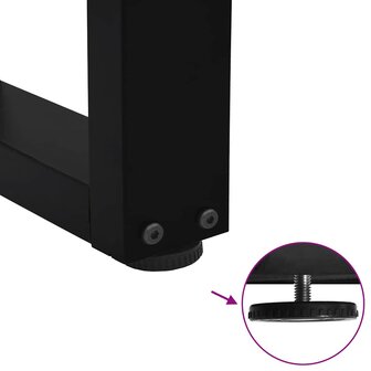 Salontafelpoten 2 st V-vormig 38x(42-43,3) cm staal zwart 9