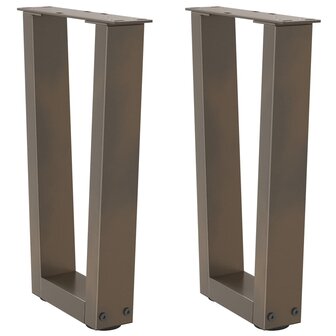 Salontafelpoten 2 st V-vormig 38x(42-43,3) cm staal naturel 1