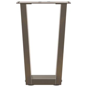 Salontafelpoten 2 st V-vormig 38x(42-43,3) cm staal naturel 5