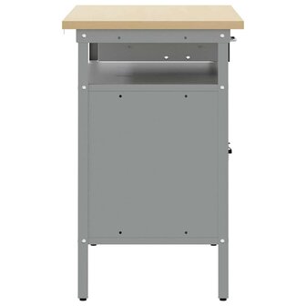 Werkbank met lade met plank Zwart en Grijs 100 x 55 x 85 cm 7