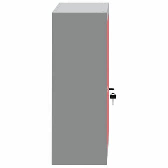 Gereedschapskast met plank Rood en Grijs 50 x 20 x 55 cm 8