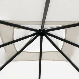 Prieel met paalhoezen 160 g/m&sup2; 3x3x2,6 m cr&egrave;mekleurig 3