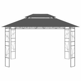 Prieel 160 g/m&sup2; 4x3x2,7 m antracietkleurig 2
