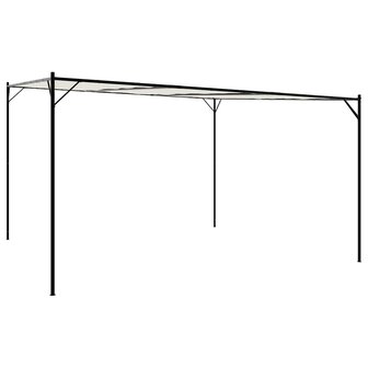 Prieel 4x4 m 180 g/m&sup2; stof en staal wit 2