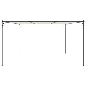 Prieel 4x4 m 180 g/m&sup2; stof en staal wit 4