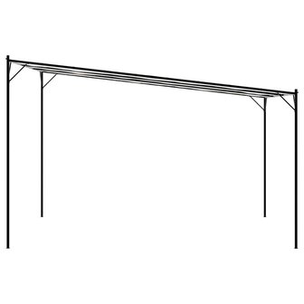 Prieel 4x4 m 180 g/m&sup2; stof en staal wit 5