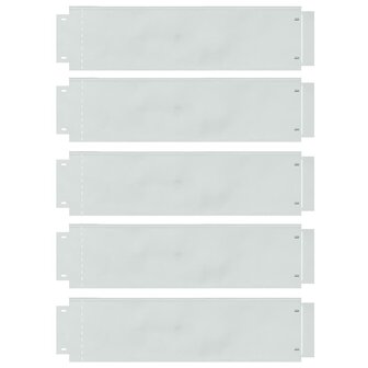 Gazonranden 5 pcs Zilver 100 x 25 x 0,07 cm 2