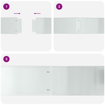 Gazonranden 5 pcs Zilver 100 x 25 x 0,07 cm 9