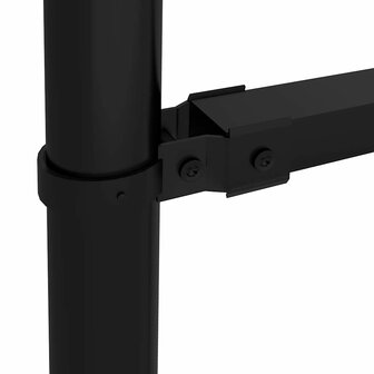 Tuinhek met speerpunt staal 170x125 cm zwart 3