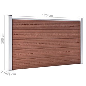 Schutting 180x105 cm HKC bruin 9