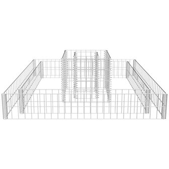 Gabion plantenbak 120x120x20 cm gegalvaniseerd staal 5