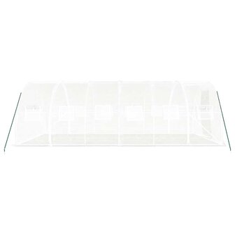 Tuinkas met stalen frame 18 m&sup2; 6x3x2 m wit 5