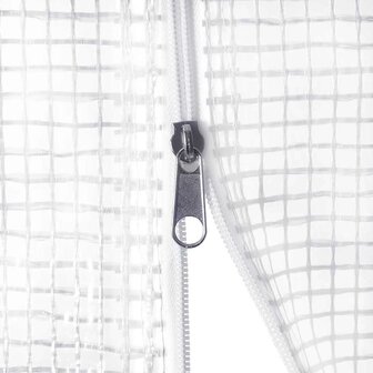 Tuinkas met stalen frame 18 m&sup2; 6x3x2 m wit 7