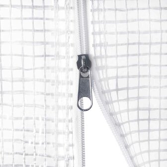 Tuinkas met stalen frame 24 m&sup2; 8x3x2 m wit 7