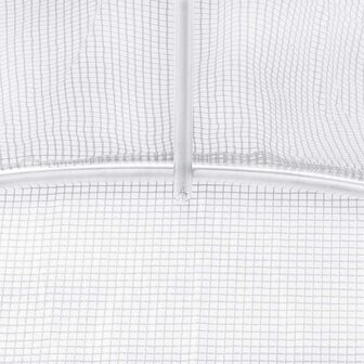 Tuinkas met stalen frame 24 m&sup2; 8x3x2 m wit 9
