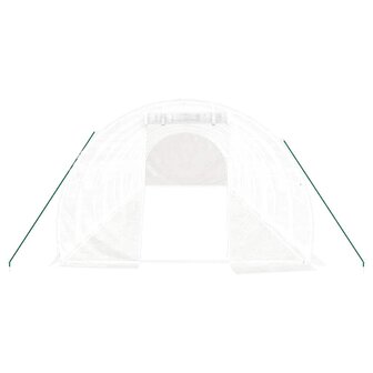 Tuinkas met stalen frame 30 m&sup2; 10x3x2 m wit 4