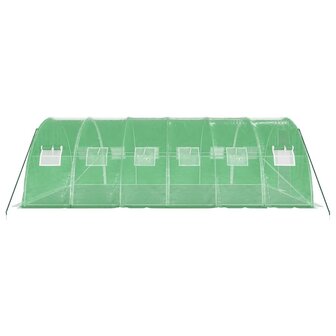 Tuinkas met stalen frame 24 m&sup2; 6x4x2 m groen 5