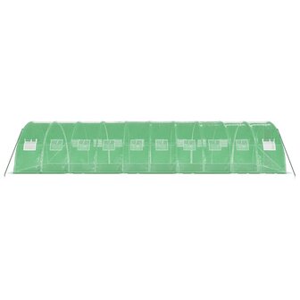 Tuinkas met stalen frame 40 m&sup2; 10x4x2 m groen 5