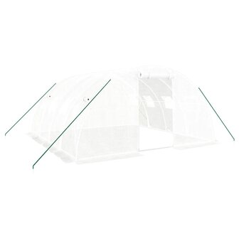 Kas met stalen frame wit 16 m&sup2; 4x4x2 m 2