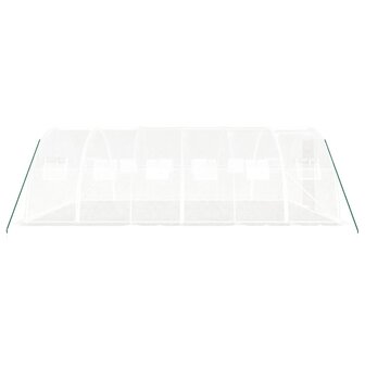 Tuinkas met stalen frame 24 m&sup2; 6x4x2 m wit 5